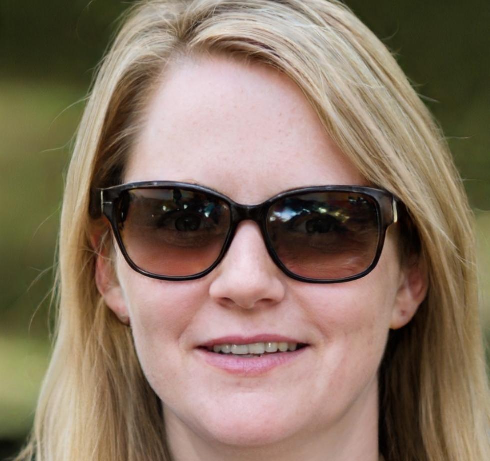 Retrato profesional de instructora de yoga